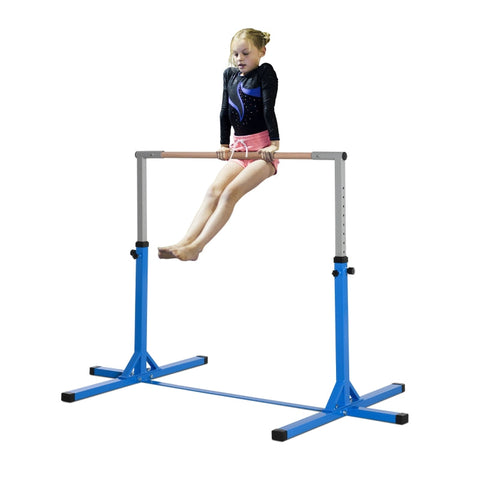 Rootz Gymnastics Bar - Horizontal Bar - Adjustable Height - Durable Steel - 197cm x 121cm x 92-150cm