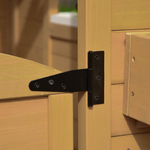 Rootz Wooden Children's Playhouse - Outdoor Play House - Garden Play Hut - Weatherproof & Durable - 205cm x 119cm x 140cm