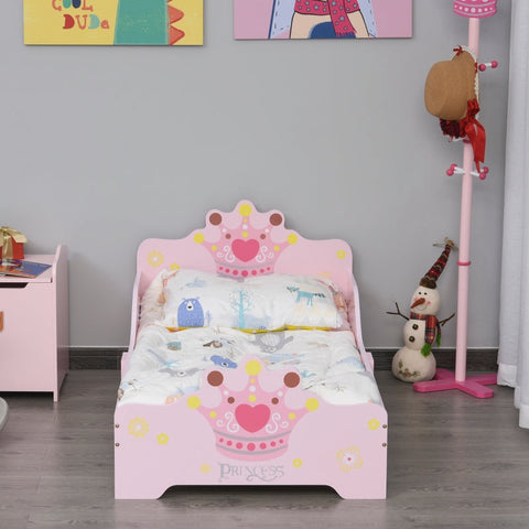 Rootz Children’s Princess Bed - Kids Pink Bed - Toddler Bed - Safe & Sturdy - 143cm x 73cm x 60cm