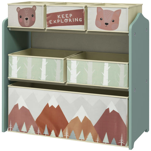 Rootz Children's Storage Shelf - Toys Organizer - Kids Shelving - Ample Storage - 63L x 30B x 66H cm