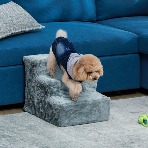 Rootz Cat Staircase - Pet Steps - Animal Ramp - Back & Joint Support - 46cm x 35cm x 35cm