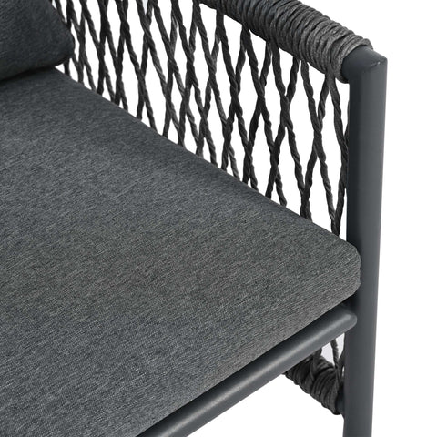 Rootz 5 Piece Garden Lounge Set - Outdoor Dining Set - Patio Furniture - Weather Resistant Durability - Chairs: 64.5x58x86 cm, Table: 83.5x83.5x74 cm