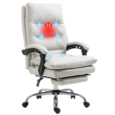 Rootz Massage Office Chair - Swivel Chair - Executive Chair - Lumbar Heat - 65cm x 72cm x 109-117cm