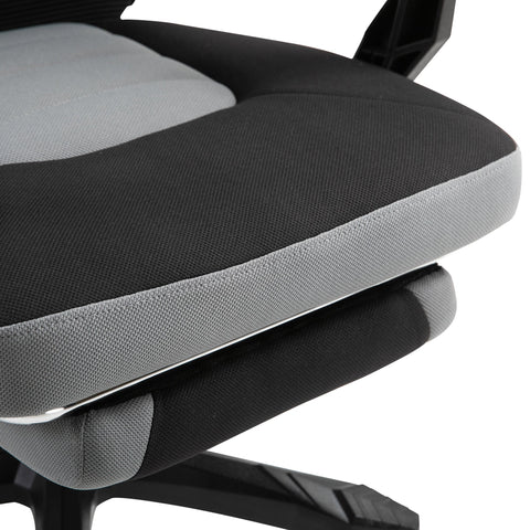 Rootz Office Chair - Gaming Chair - Height Adjustable - Ergonomic - Mesh Comfort - 58W x 63D x 112-122H cm - Gray and Black