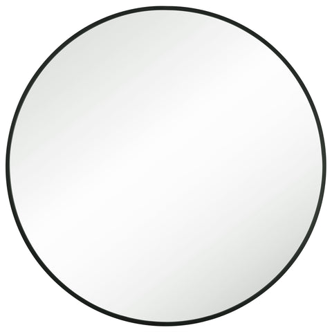 Rootz Round Mirror - Vanity Mirror - Wall Mirror - Aluminum Alloy Frame - MDF Backboard - Glass - Lightweight - Easy to Install - 61cm x 3.6cm x 61cm