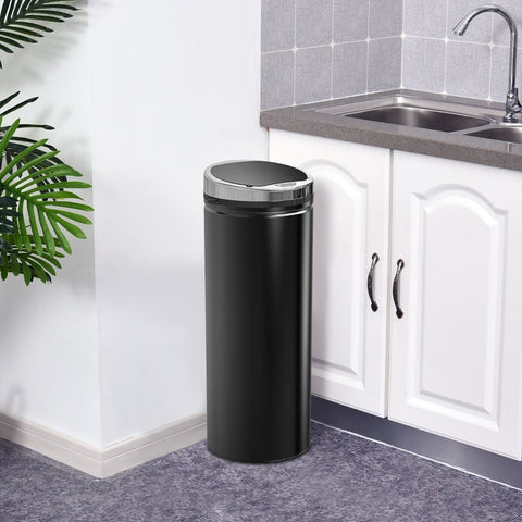 Rootz Motion Sensor Waste Bin - Touchless Trash Can - Automatic Garbage Bin - Hygienic - Durable - Elegant - 30.5cm x 30.5cm x 81.5cm - Stainless Steel