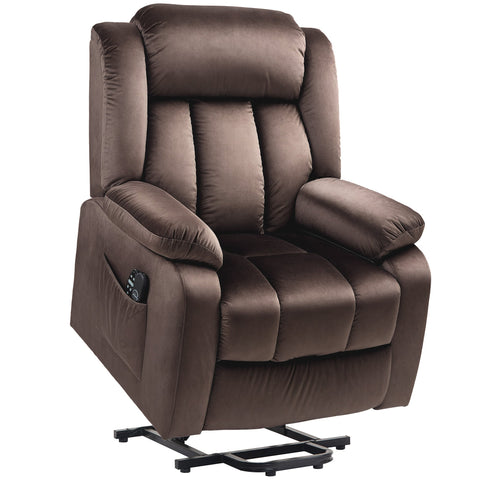 Rootz Stand-Up Recliner Chair - Massage Chair - Lumbar Heating - Velvet Comfort - 88W x 95D x 106H cm