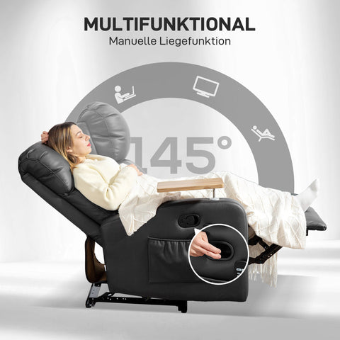 Rootz Massage Chair - Relaxing Armchair - Lying Chair - Massage Function - 77cm x 93cm x 105cm
