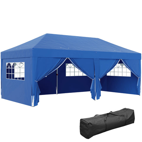 Rootz Garden Pavilion - Outdoor Tent - Foldable Canopy - UV Protection - 590cm x 295cm x 285cm - Easy Transport Bag