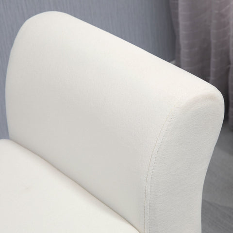 Rootz Cream White Bench with Storage - Upholstered Seat - Elegant Design - Spacious Space - 111.5cm x 41cm x 65cm