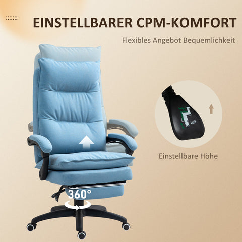 Rootz Massage Office Chair - Desk Chair - Ergonomic Swivel Chair - Massage Function - 70cm x 62cm x 120-130cm