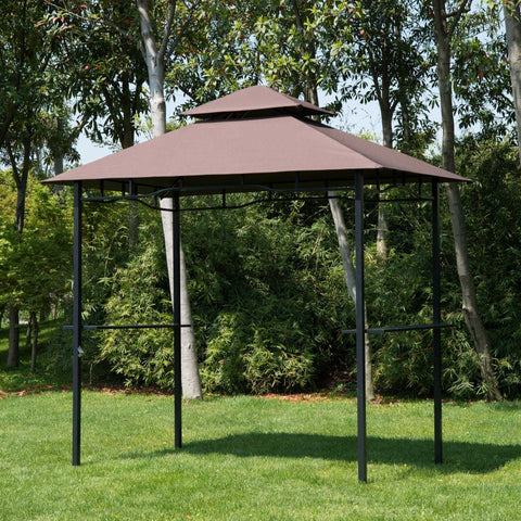 Rootz Barbecue Pavilion - BBQ Shelter - Grill Gazebo - Weather-Resistant - Ample Storage - Easy Assembly - 245cm x 148cm x 252cm - Powder-Coated Steel