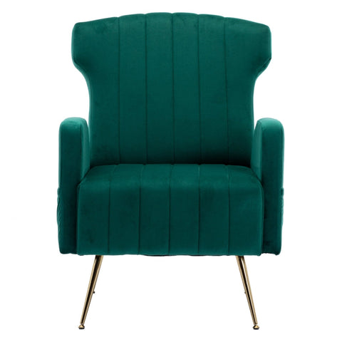 Rootz Velvet Armchair - Lounge Chair - Accent Seating - Superior Comfort & Style - 69cm x 72cm x 90cm