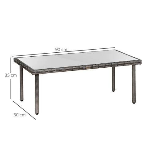 Rootz Garden Table - Outdoor Table - Patio Table - UV Resistant - 90cm x 50cm x 35cm