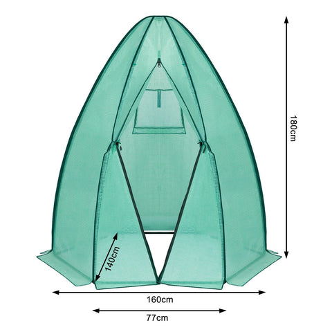 Rootz Conical Greenhouse - Plant Shelter - Winter Garden House - PE Fabric - 240cm x 200cm x 240cm