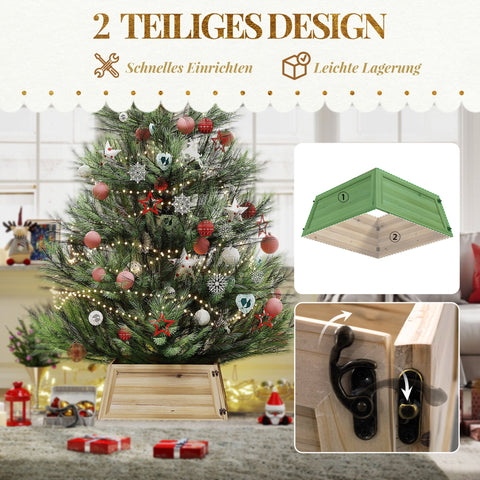 Rootz Christmas Tree Skirt - Tree Collar - Rustic Cover - Hides Tree Stand - 65cm x 65cm x 27cm
