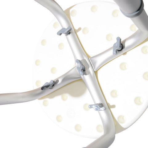 Rootz Shower Chair - Bath Stool - Shower Seat - Height Adjustable, Anti-Slip - 32.2cm x 41cm x (35.5-54)cm - Supports 135kg