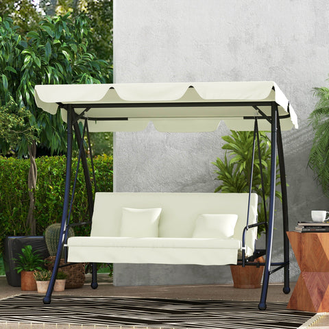 Rootz Hollywood Swing Bench - Swing Lounger - Outdoor Seating - Adjustable Backrest - 200cm x 125cm x 170cm