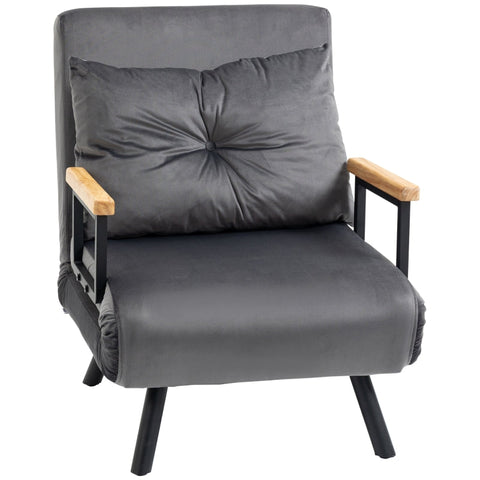 Rootz Relaxation Chair - Scandi Design Recliner - Reading Chair - 5-Level Adjustable Backrest - Extra Cushion - Steel Frame - 63W x 73D x 81H cm