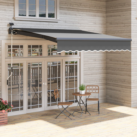 Rootz Klemmmarkise - UV Protection Awning - Joint Arm Awnings - Solar-powered LED Lights - 295cm x 250cm - Enhance Outdoor Comfort