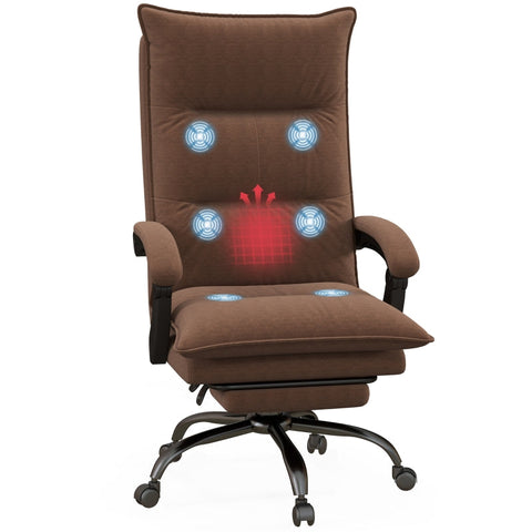 Rootz Massage Office Chair - Computer Chair - Vibrating Massage - Lumbar Heating - Ergonomic Desk Chair - 66cm x 74cm x 114-121.5cm