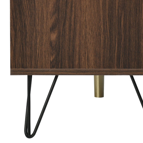 Rootz Elegant TV Cabinet - Media Console - Entertainment Stand - Sturdy Iron Feet - 157L x 38W x 48H cm