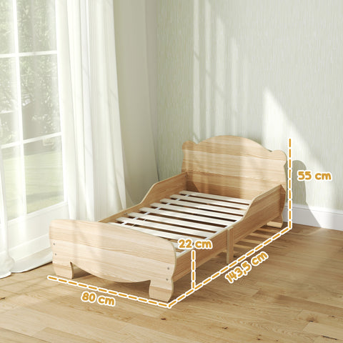 Rootz Children's House Bed - Youth Bed - Play Bed - Bear Design - Safe & Adorable - 143.5cm x 80cm x 55cm Brown
