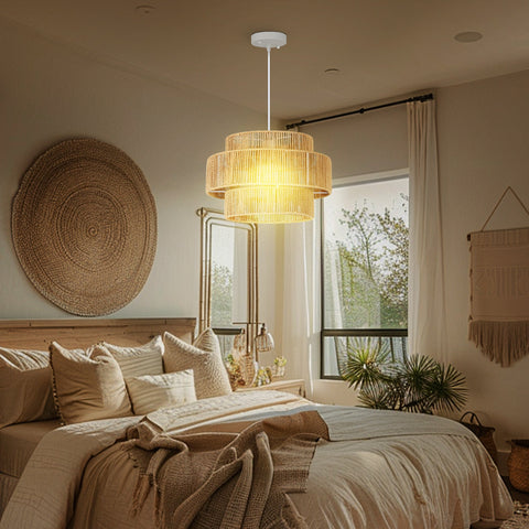 Rootz Hanging Lamp - Boho-Chic Pendant Light - Industrial Light - Enhances Atmosphere - 40cm x 40cm x 177cm