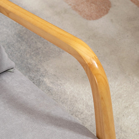 Rootz Elegant Lounge Chair - Armchair - Relaxation Chair - Maximum Comfort - 61L x 78W x 76H cm