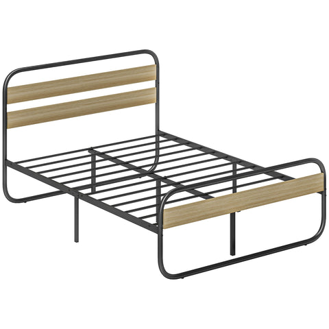 Rootz Double Bed Frame - Industrial Style - Modern Bed Frame - Stable Sleep - 142cm x 196cm x 100cm
