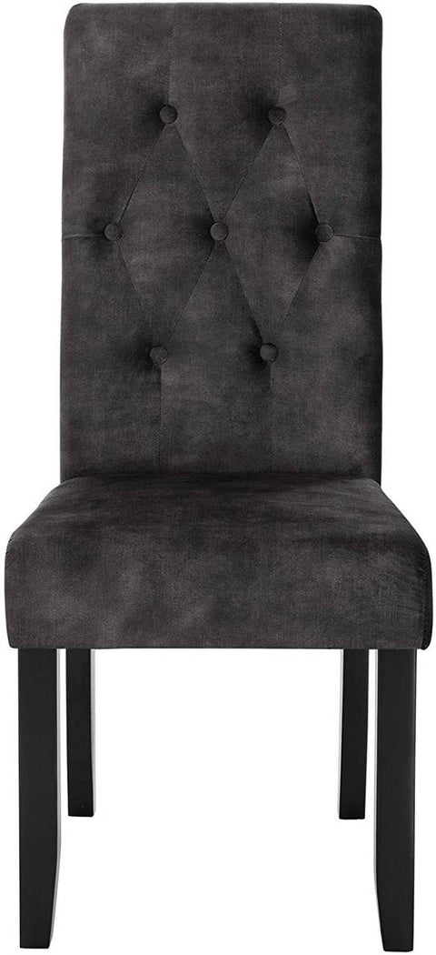 Rootz Set of 2 Dining Chairs - Elegant Chairs - Comfortable Seating - High-Density Foam - Durable Wood Construction - Versatile Velvet Upholstery - 107cm x 47cm x 42cm