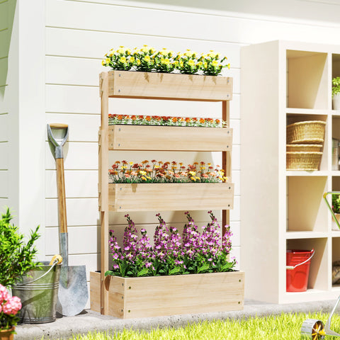 Rootz Hochbet Wood Plant Bed - Elevated Planter - Garden Furniture - Promotes Root Health - 88.5cm x 45cm x 140cm