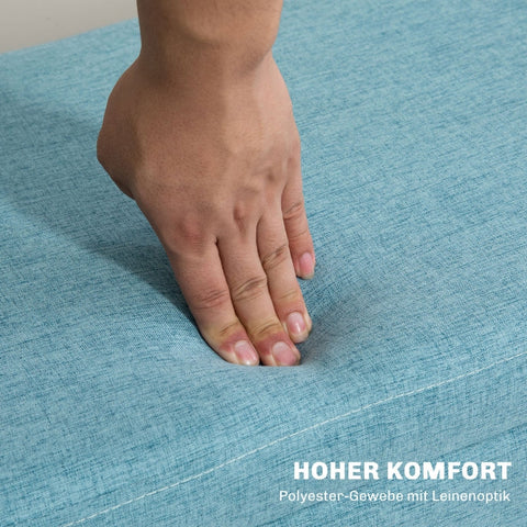 Rootz Upholstered Bench - Bed Bench - Storage Bench - Breathable Fabric - Wooden Legs - 110cm x 39cm x 45cm