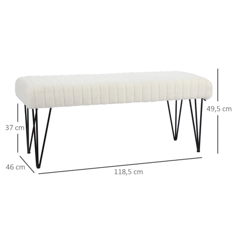 Rootz Bedbench - Upholstered Bench - Modern Seating - Comfortable Foam Padding - 118.5l x 46b x 49.5h cm