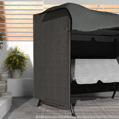 Rootz Garden Swing Cover - Protective Cover - Waterproof Cover - UV Resistant - 205cm x 124cm x 164cm - Grey