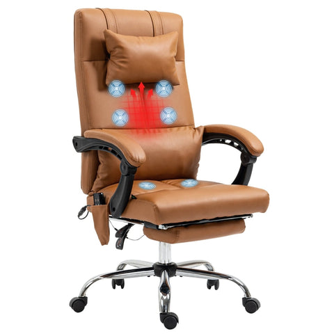 Rootz Massage Office Chair - Task Chair - Desk Chair - Faux Leather - 66cm x 67cm x 115-123cm