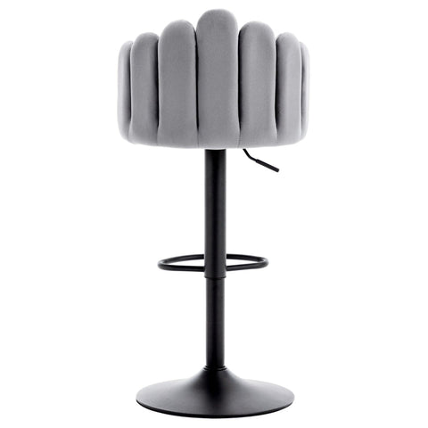 Rootz Set of 2 Velvet Bar Chairs - Bistro Stools - Ergonomic Seating - 360° Rotatable - 56cm x 41cm x 88-108cm