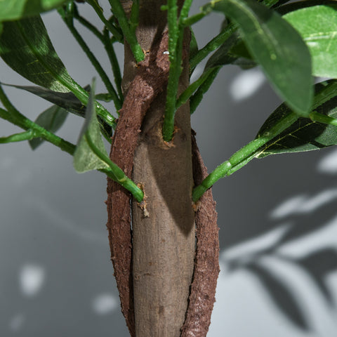 Rootz Set of 2 Artificial Laurel Tree - Faux Trees - Indoor Outdoor Greenery - No Maintenance Needed - 120cm x 16cm