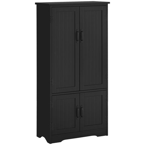 Rootz Kitchen Buffet - Contemporary Cabinet - Black Storage Unit - Modern Elegance - 60L x 30W x 123H cm