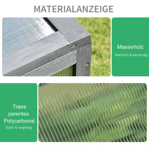 Rootz Mini-Greenhouse - Small Garden Greenhouse - Plant Shelter - Good Light Permeability - 100l x 65b x 40h cm