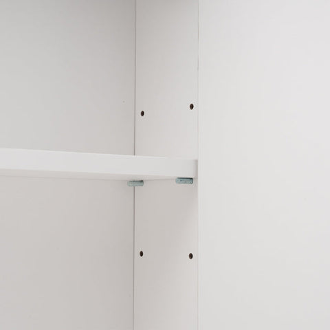 Rootz Mirror Cabinet - Bathroom Storage - Wall Shelf - Sturdy MDF & Glass - 58.5L x 14W x 60H cm - Keeps Bathroom Tidy