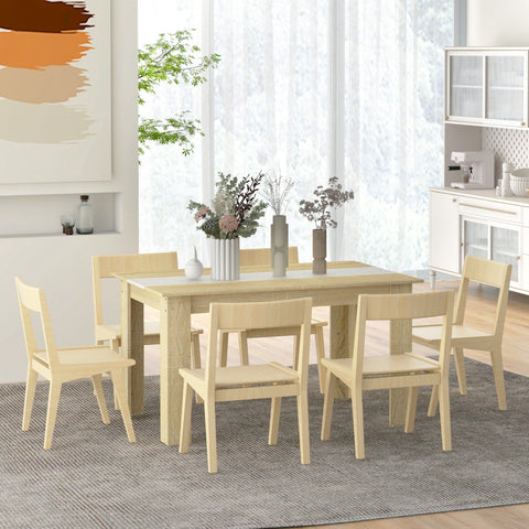 Rootz Dining Table - Kitchen Table - Dining Room Table - Seats 6 - Spacious & Stable - 140L x 89.5B x 75H cm