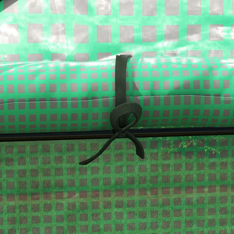 Rootz Replacement Film Greenhouse - Rolling Door - Mesh Window - Polyethylene - Green - 143 x 70 x 190cm