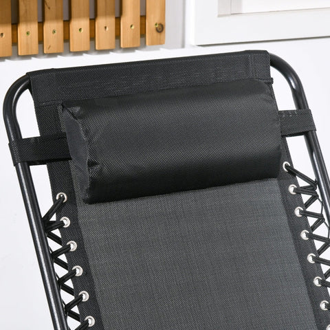 Rootz Outdoor Weatherproof Folding Rocking Chair - Portable Rocker - Camping Rocking Chair - Breathable Textline Fabric - Supports Up to 120kg - 95cm x 64cm x 106cm - Black