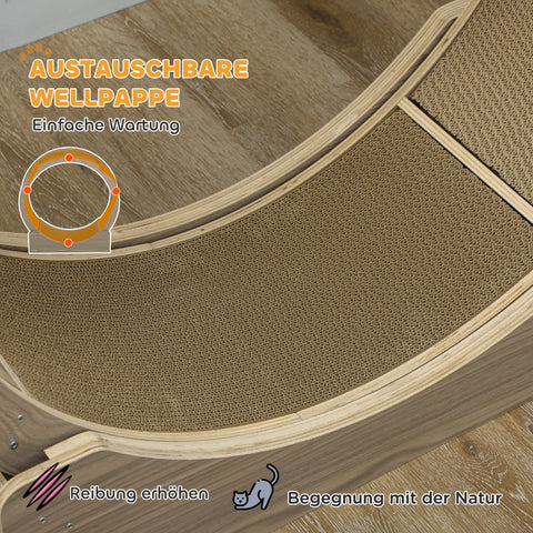 Rootz Cat Wheel - Cat Balance Bike - Cat Exercise Wheel - Supports Healthy Exercise - 91cm x 33.5cm x 94cm - Brown