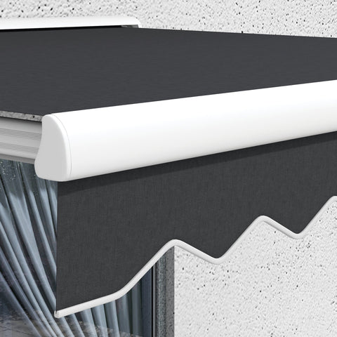 Rootz Extendable Awning Fabric - Balcony Canopy - Terrace Shade - Waterproof Polyester - 295cm x 250cm, Remote Control, Aluminum
