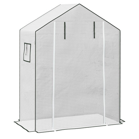 Rootz Greenhouse Film Cover - UV-Protected Replacement Tarp - Tear-Resistant Plastic - 140x73x190cm White