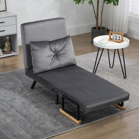 Rootz Relaxation Chair - Scandi Design Recliner - Reading Chair - 5-Level Adjustable Backrest - Extra Cushion - Steel Frame - 63W x 73D x 81H cm