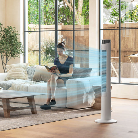 Rootz Tower Fan - Air Conditioning - Cooling Fan - Energy Saver - Ø31.5 x 116h cm