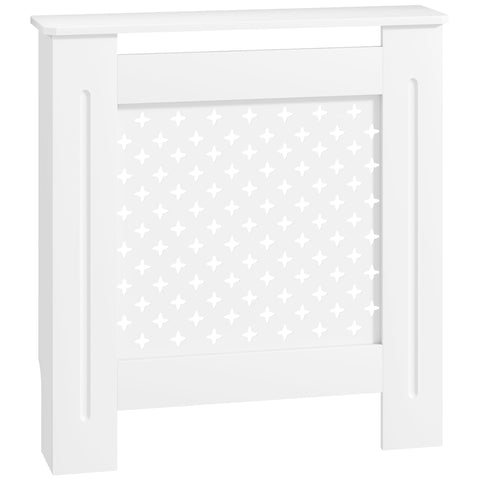 Rootz Radiator Cover Lattice Design - Radiator Cladding - Wooden Grid - Optimal Heat Emission - 78cm x 19cm x 82cm - White